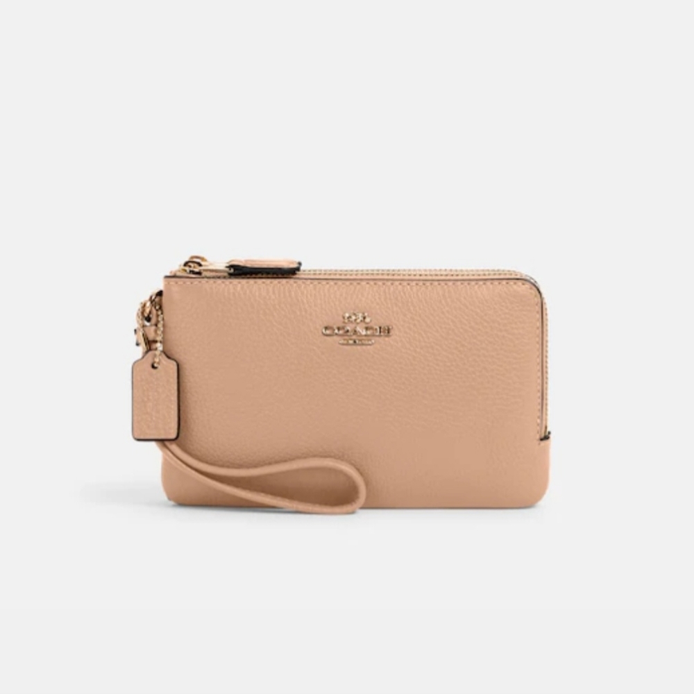 Coach Double Corner Zip Wristlet